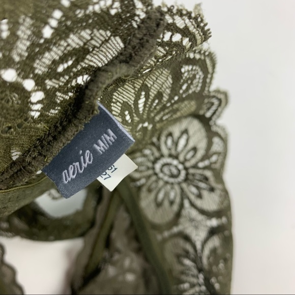 Aerie Green Lace Bra Medium - Picture 9 of 9
